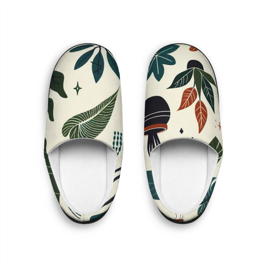 Leafy Collage Women's Indoor Slippers