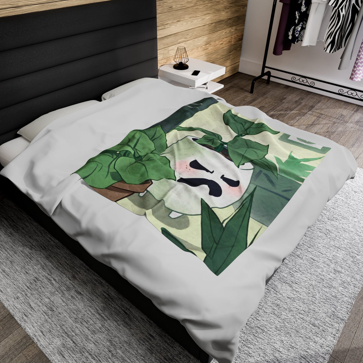 Grumpy Plush Blanket - Annoyed Aroids