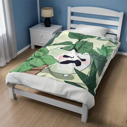 Grumpy Plush Blanket - Annoyed Aroids