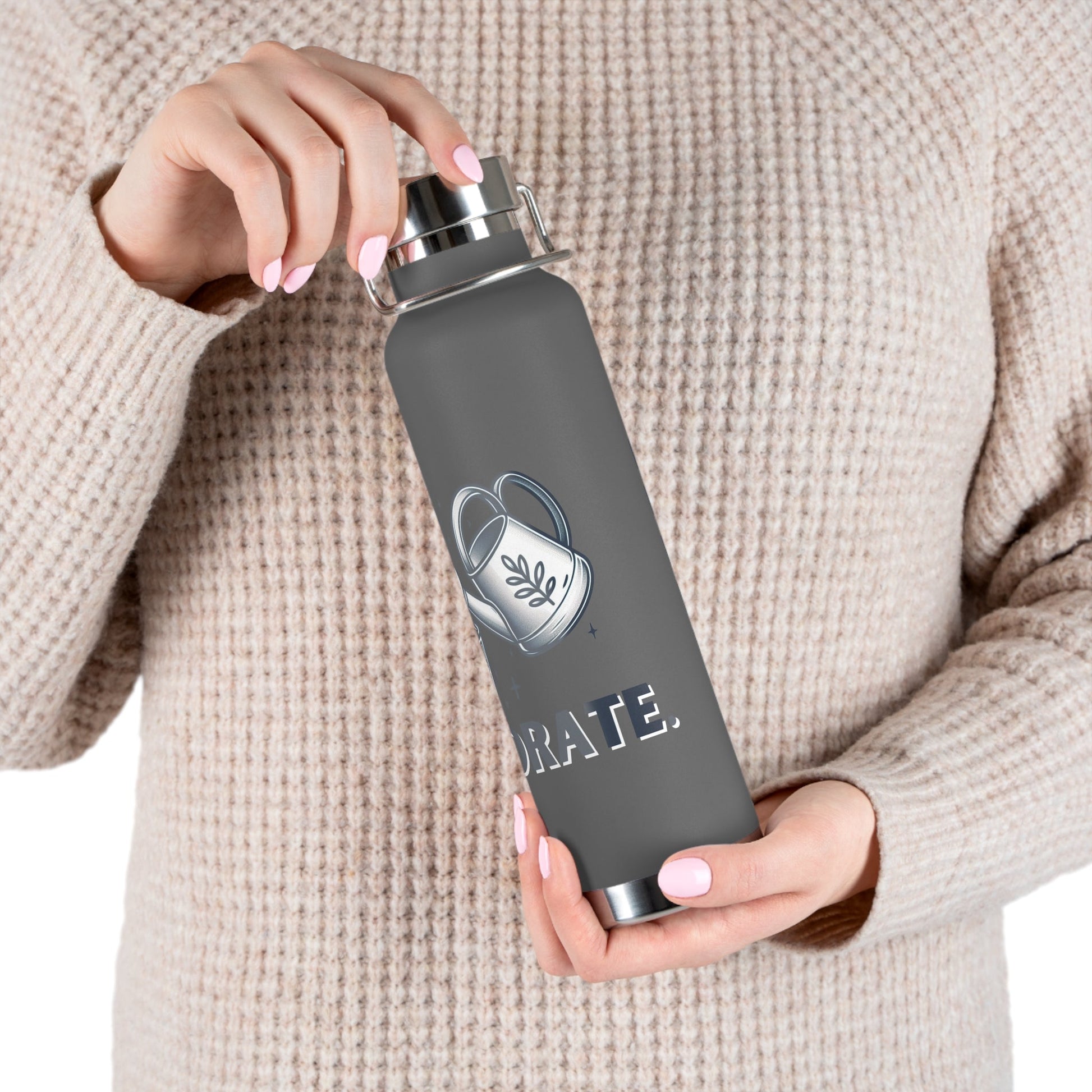 Hydrate Copper Vacuum Insulated Bottle, 22oz - Annoyed Aroids