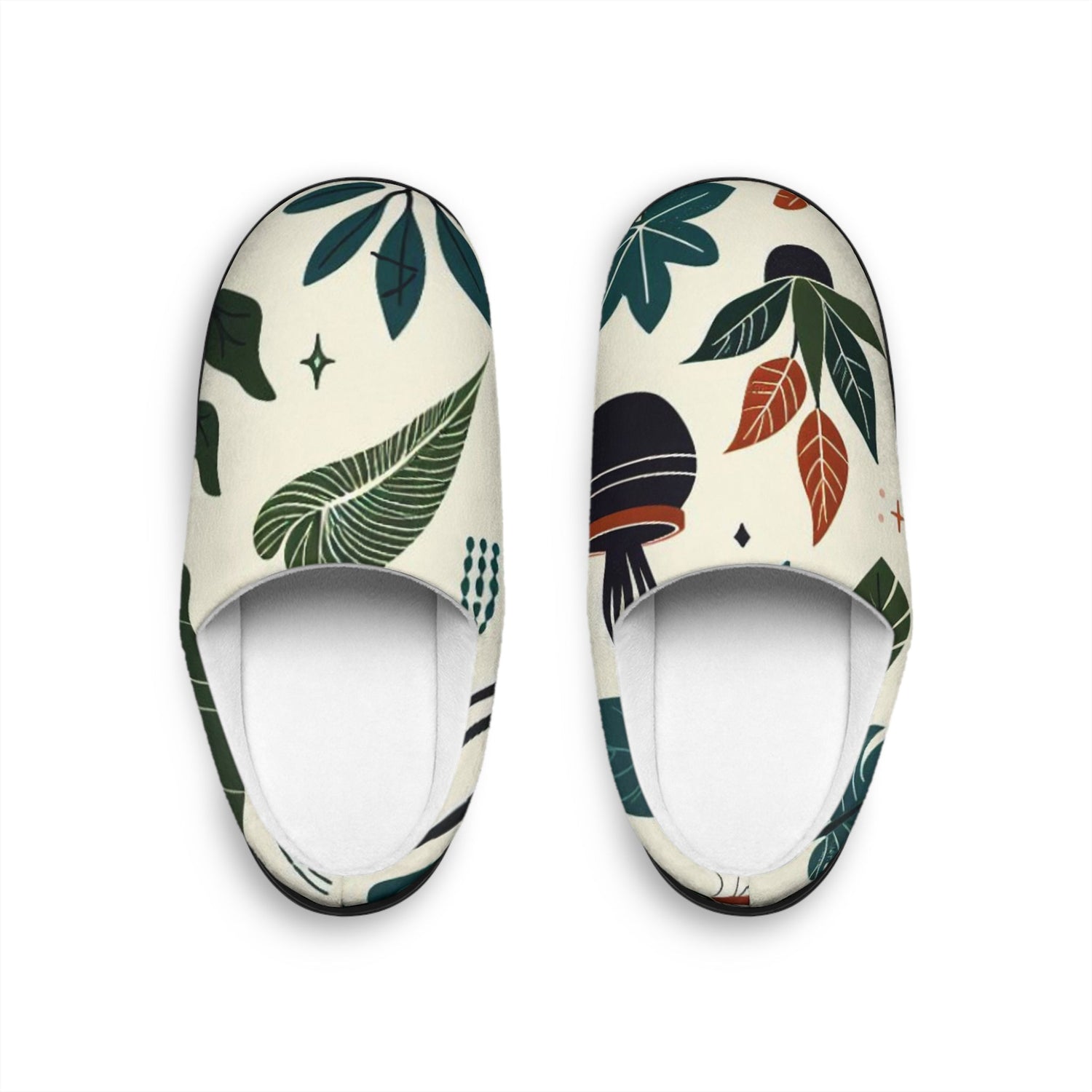 Leafy Collage Women's Indoor Slippers - Annoyed Aroids