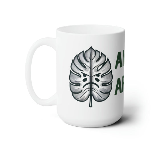Monstera Logo Ceramic Mug 15oz - Annoyed Aroids