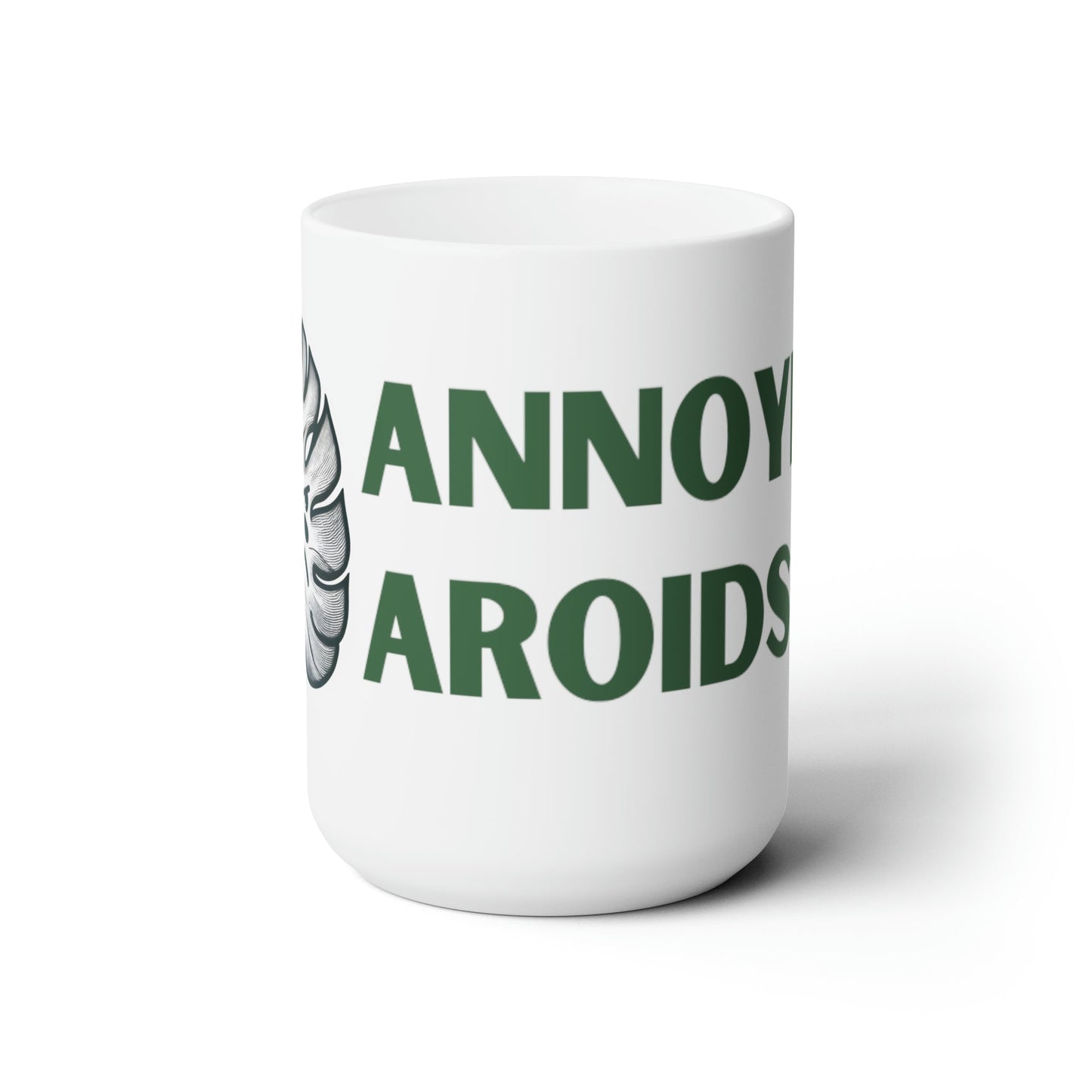 Monstera Logo Ceramic Mug 15oz - Annoyed Aroids