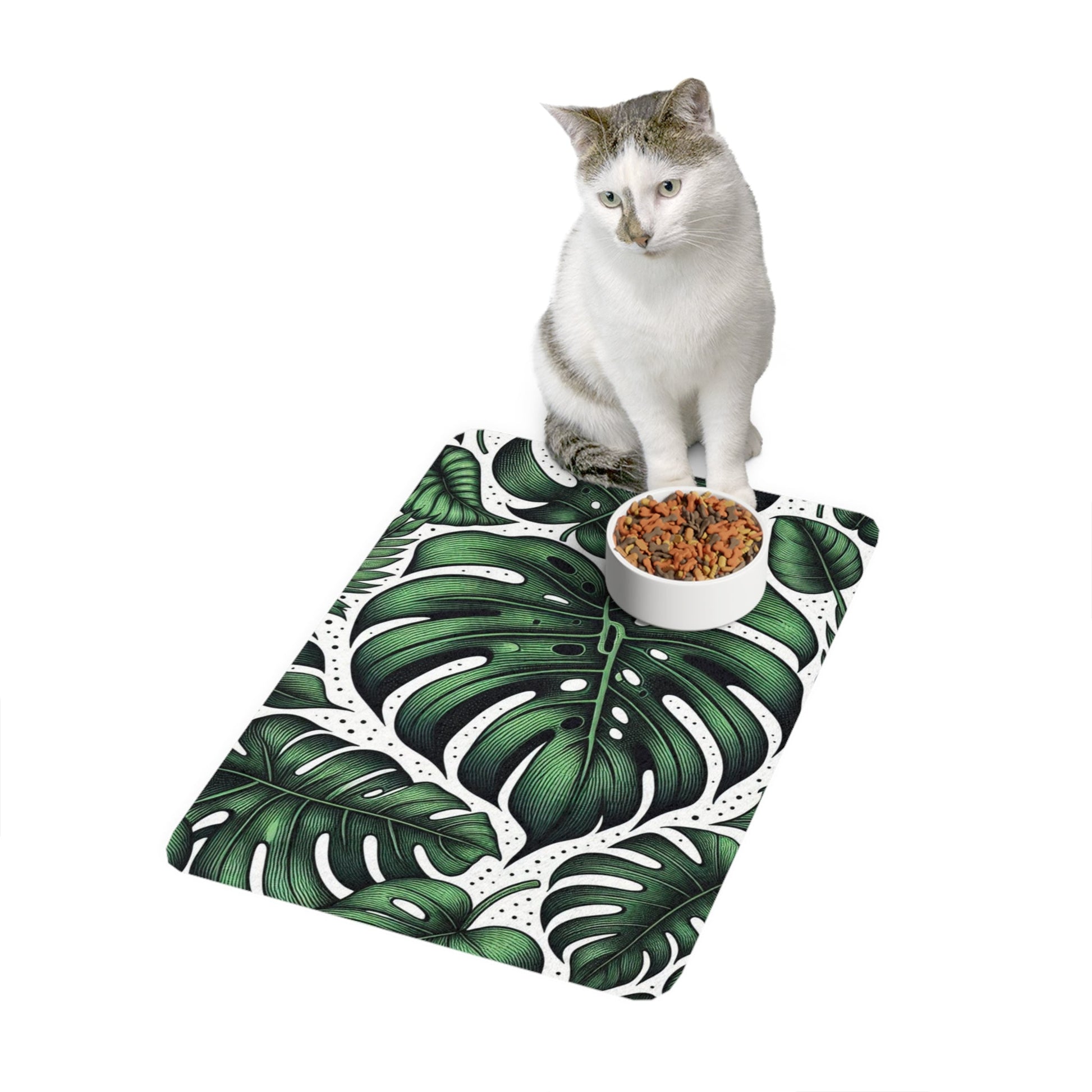 Monstera Pet Food Mat (12x18) - Annoyed Aroids