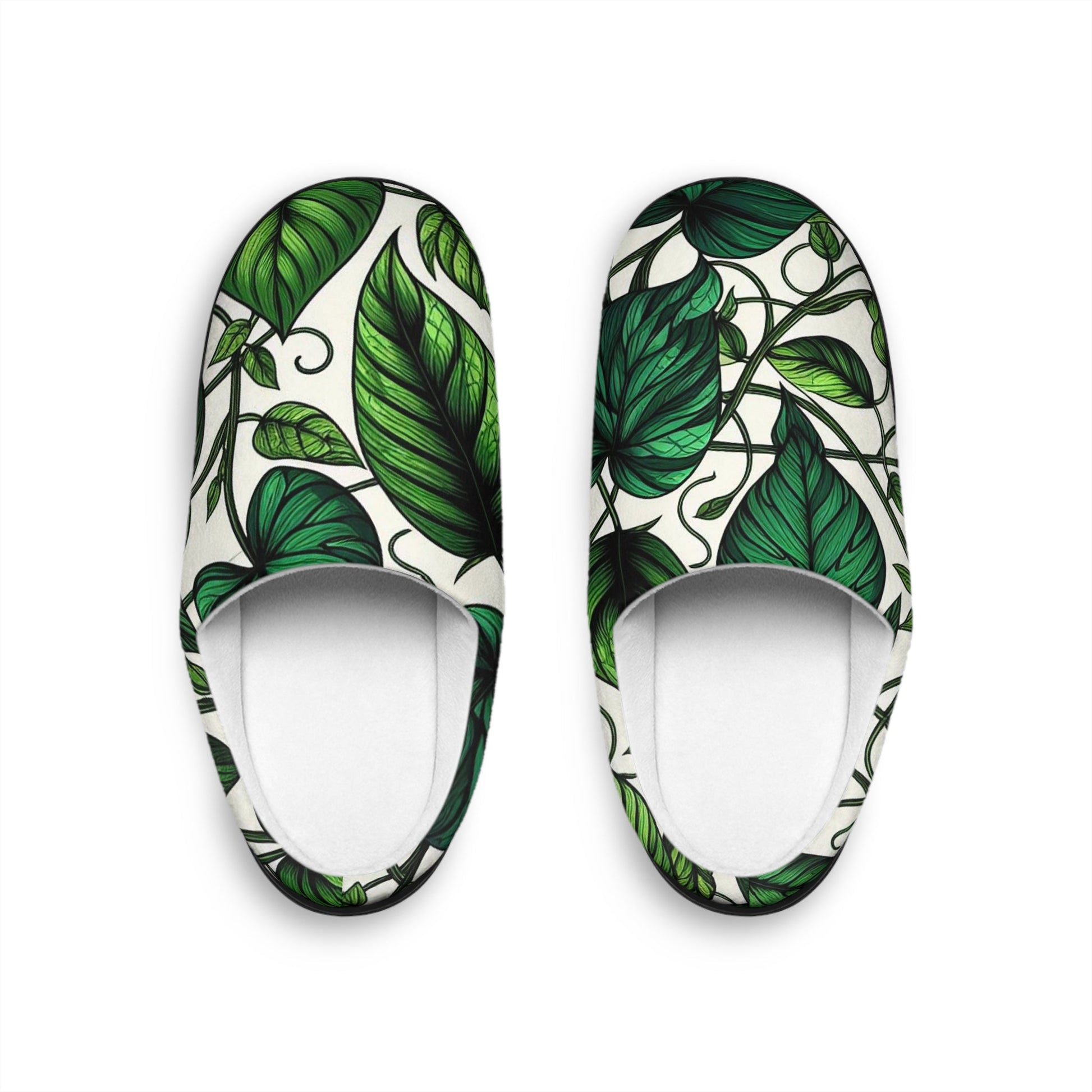 Vining Leaves Women's Indoor Slippers - Annoyed Aroids